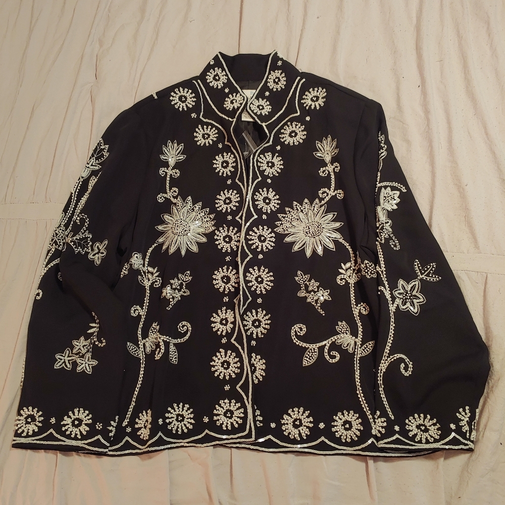 NWT Draper's & Damon's Beaded Jacket